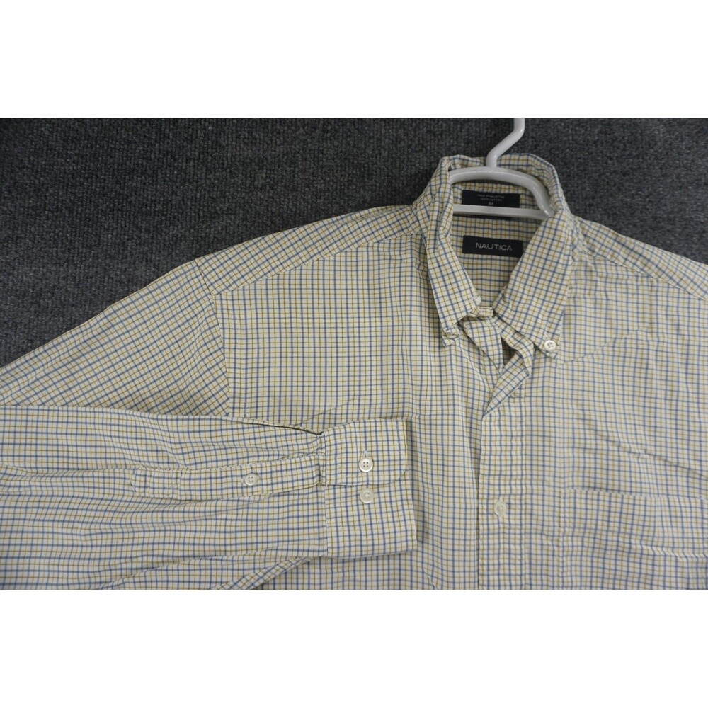 Nautica Shirt Mens Medium Button Down Long Sleeve